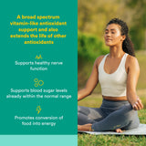 Natural Factors Alpha Lipoic Acid 600mg supplement side view