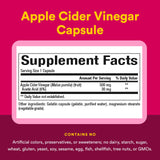 Natural Factors Apple Cider Vinegar Capsules 500mg with capsules on a table