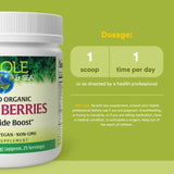 Natural Factors Beets & Berries Nitric Oxide Powder ingredients close-up