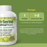 Natural Factors Berberine LipoMicel Matrix 500mg supplement side view