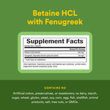 Natural Factors Betaine HCL 500mg supplement capsules