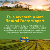Natural Factors Betaine HCL 500mg supplement with natural background