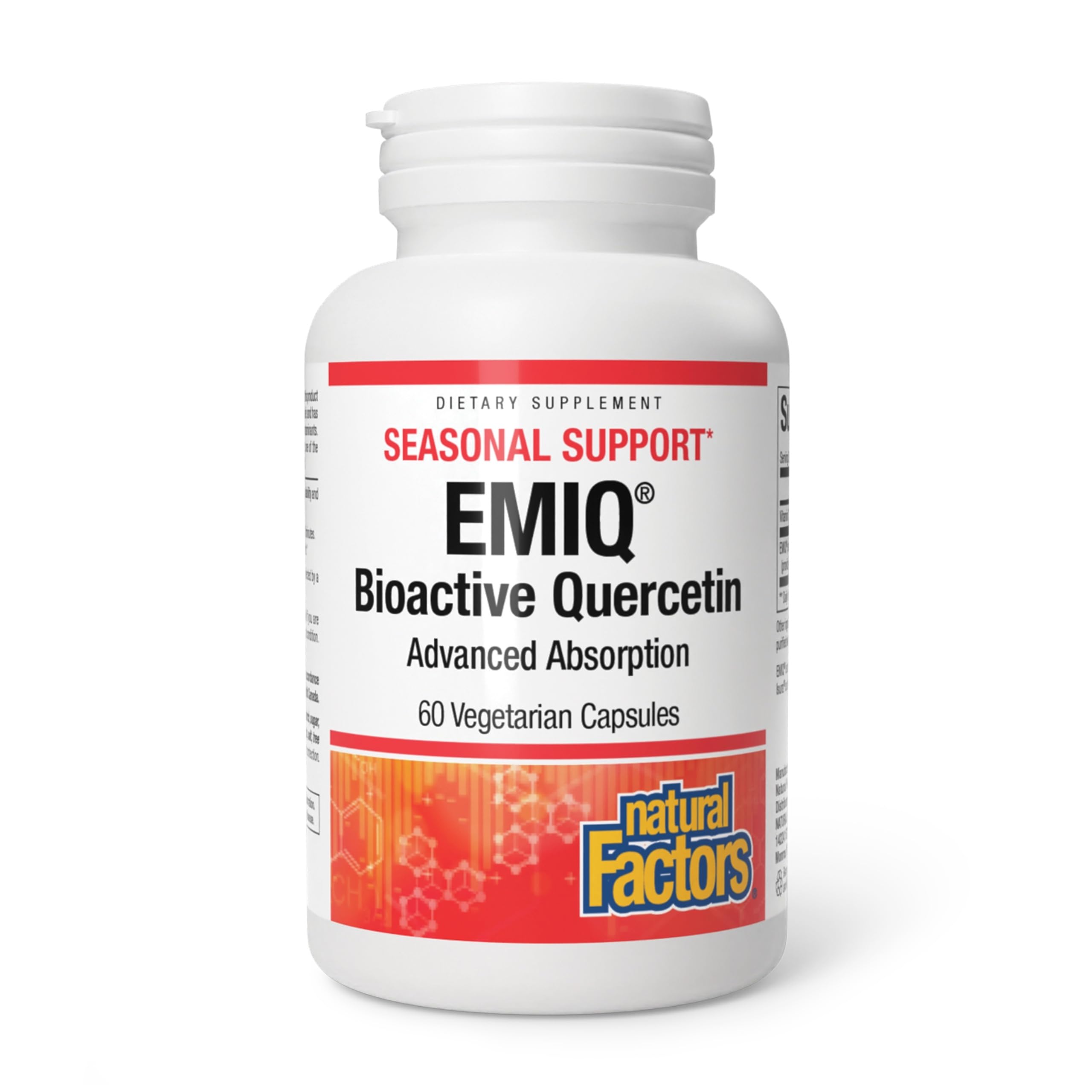 Natural Factors Bioactive Quercetin EMIQ 167mg supplement front view