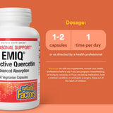 Natural Factors Bioactive Quercetin EMIQ 167mg supplement side view