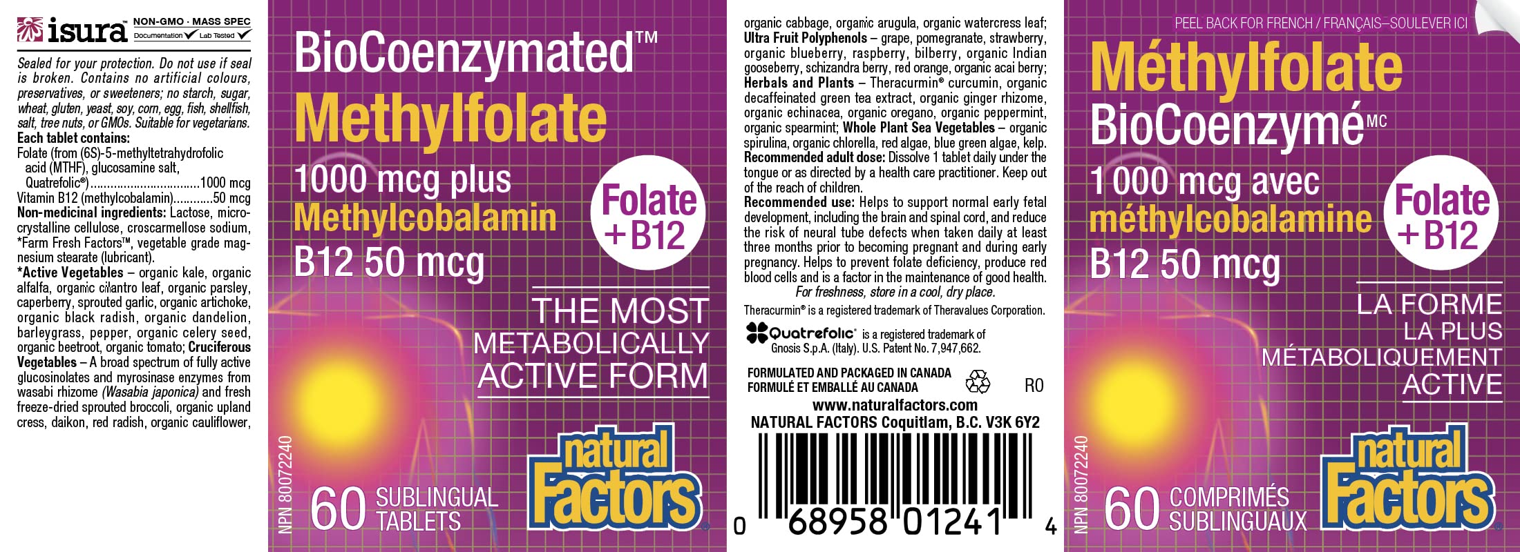 Natural Factors BioCoenzymated Methylfolate 1000 mcg B12 Supplement lifestyle scene