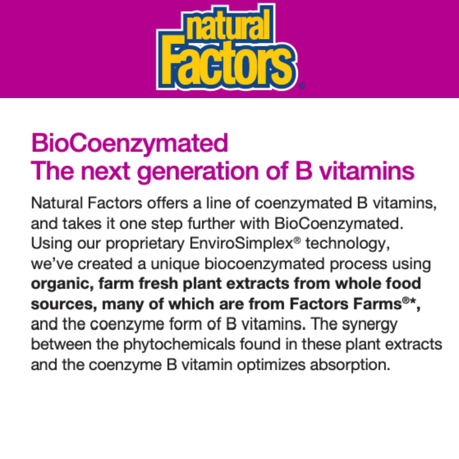Natural Factors BioCoenzymated Methylfolate 1000 mcg B12 Supplement packaging