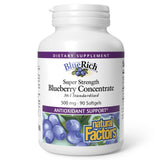 Natural Factors BlueRich Super Strength Blueberry Concentrate 500mg softgel front view