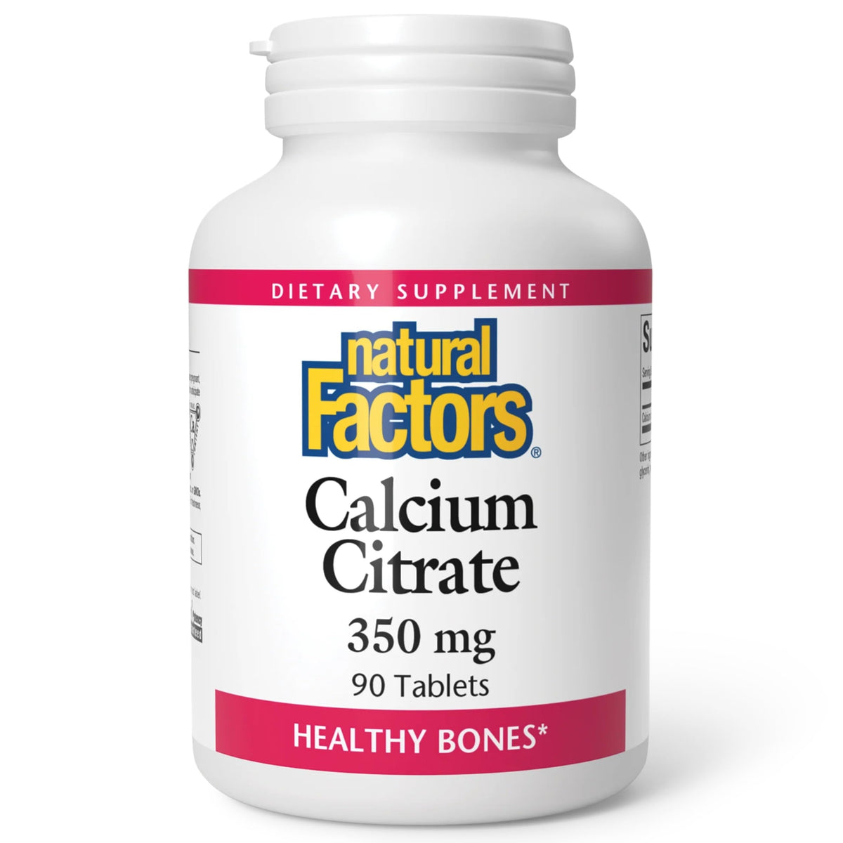Natural Factors Calcium Citrate 350mg supplement front view
