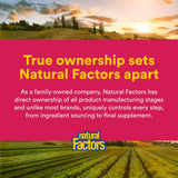 Natural Factors Calcium Citrate supplement bottle with organic farm background