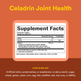 Natural Factors Celadrin 1050mg softgels on a wooden table