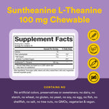 Natural Factors Chewable L-Theanine Supplement 200mg tablets close-up