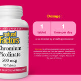 Natural Factors Chromium Picolinate 50g side view