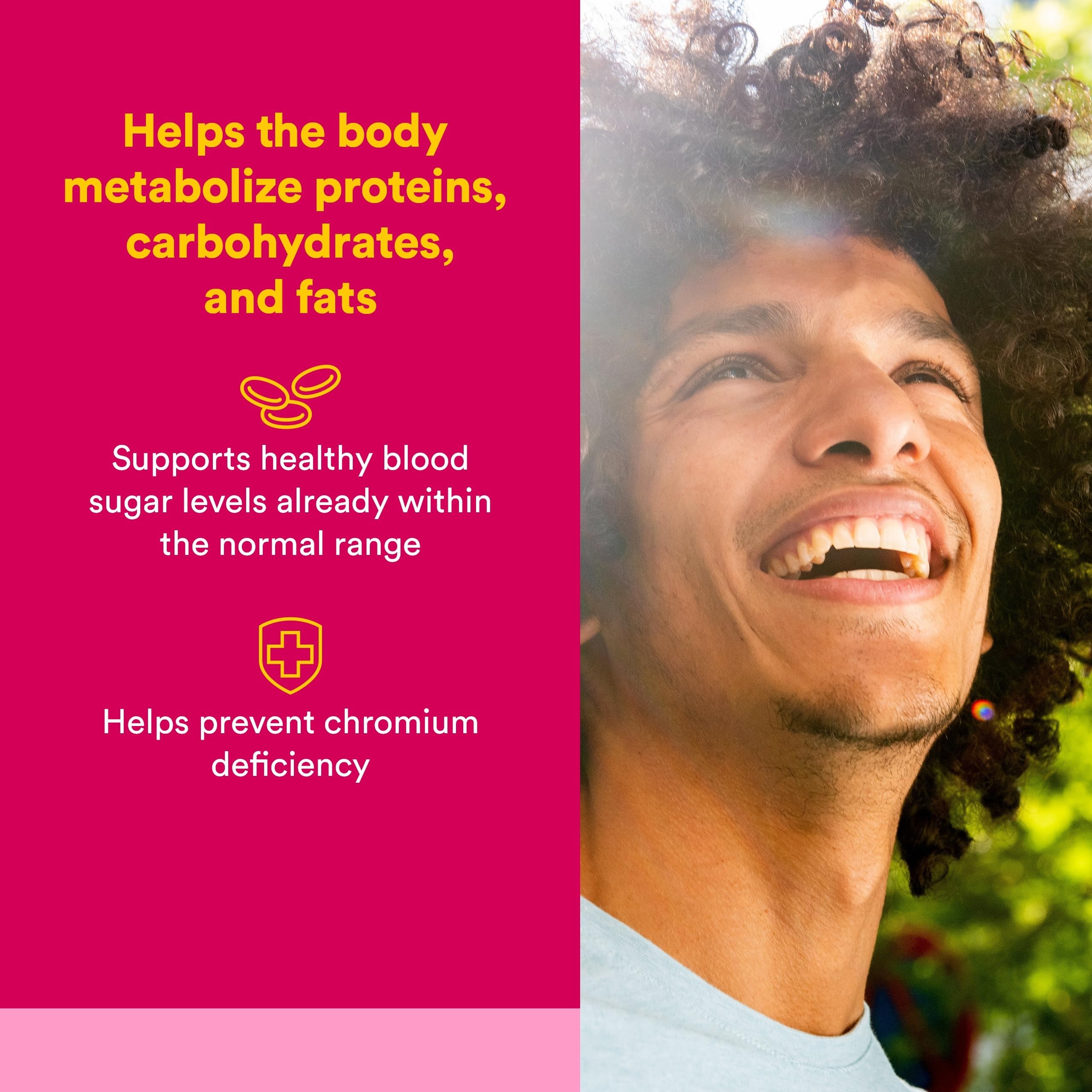 Natural Factors Chromium Picolinate tablets close-up