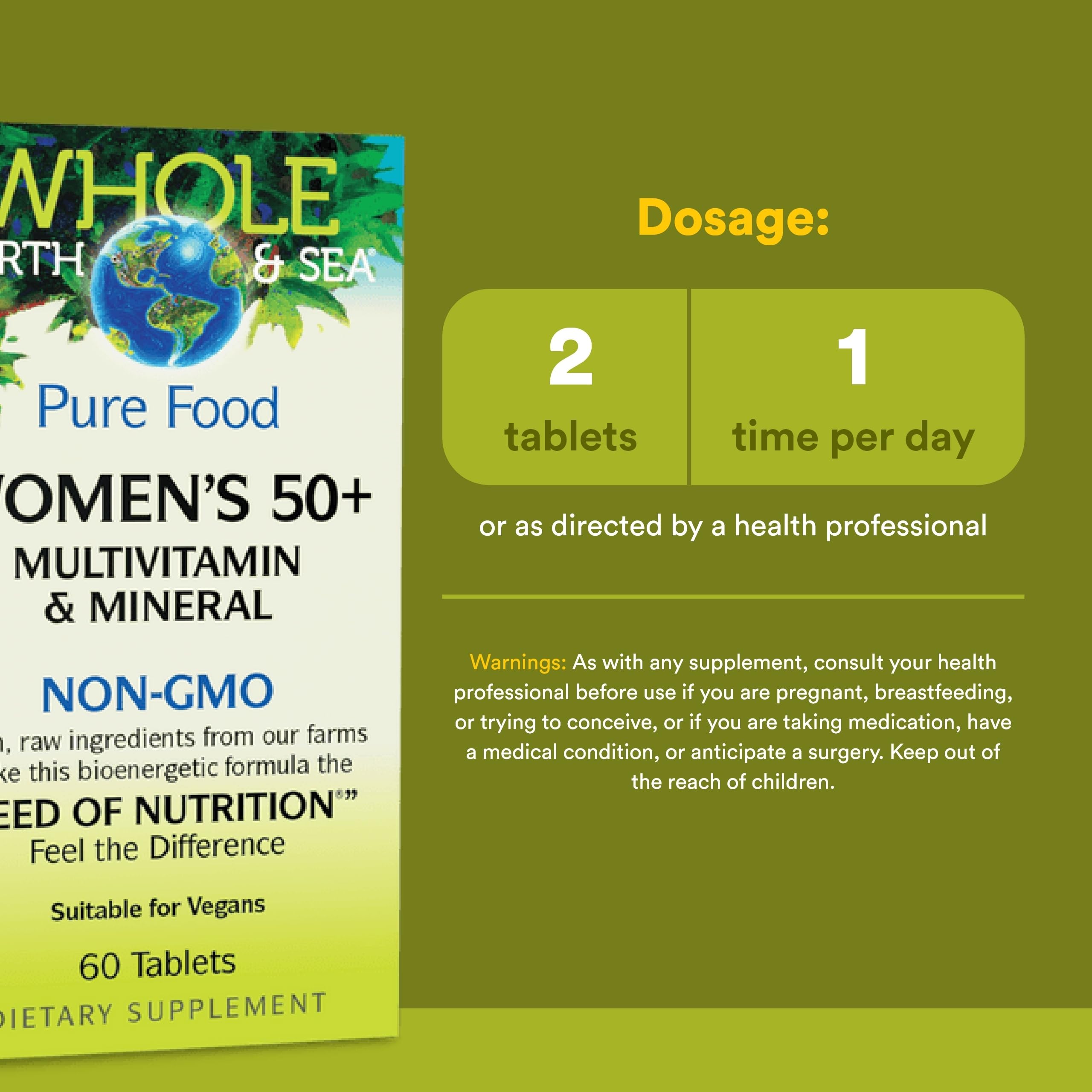Natural Factors Complete Multivitamin for Women side view