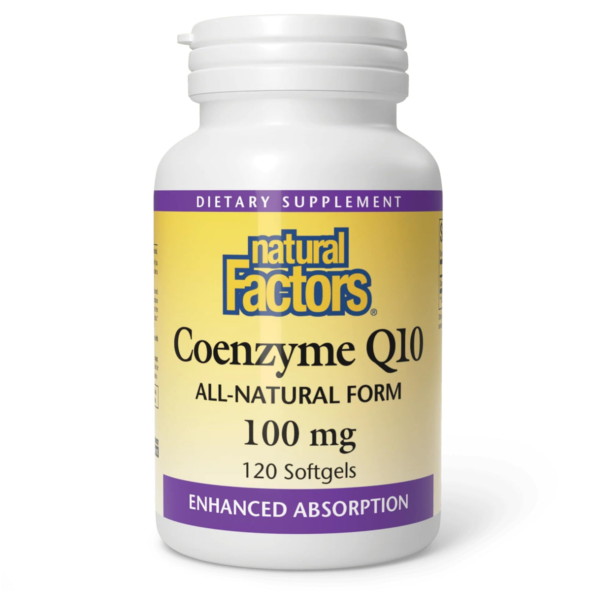 Natural Factors CoQ10 100mg Softgels front view