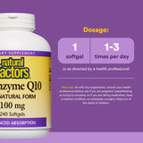 Natural Factors CoQ10 Softgels 100mg bottle with label