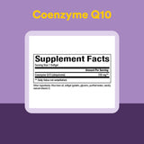 Natural Factors CoQ10 Softgels on a wooden table