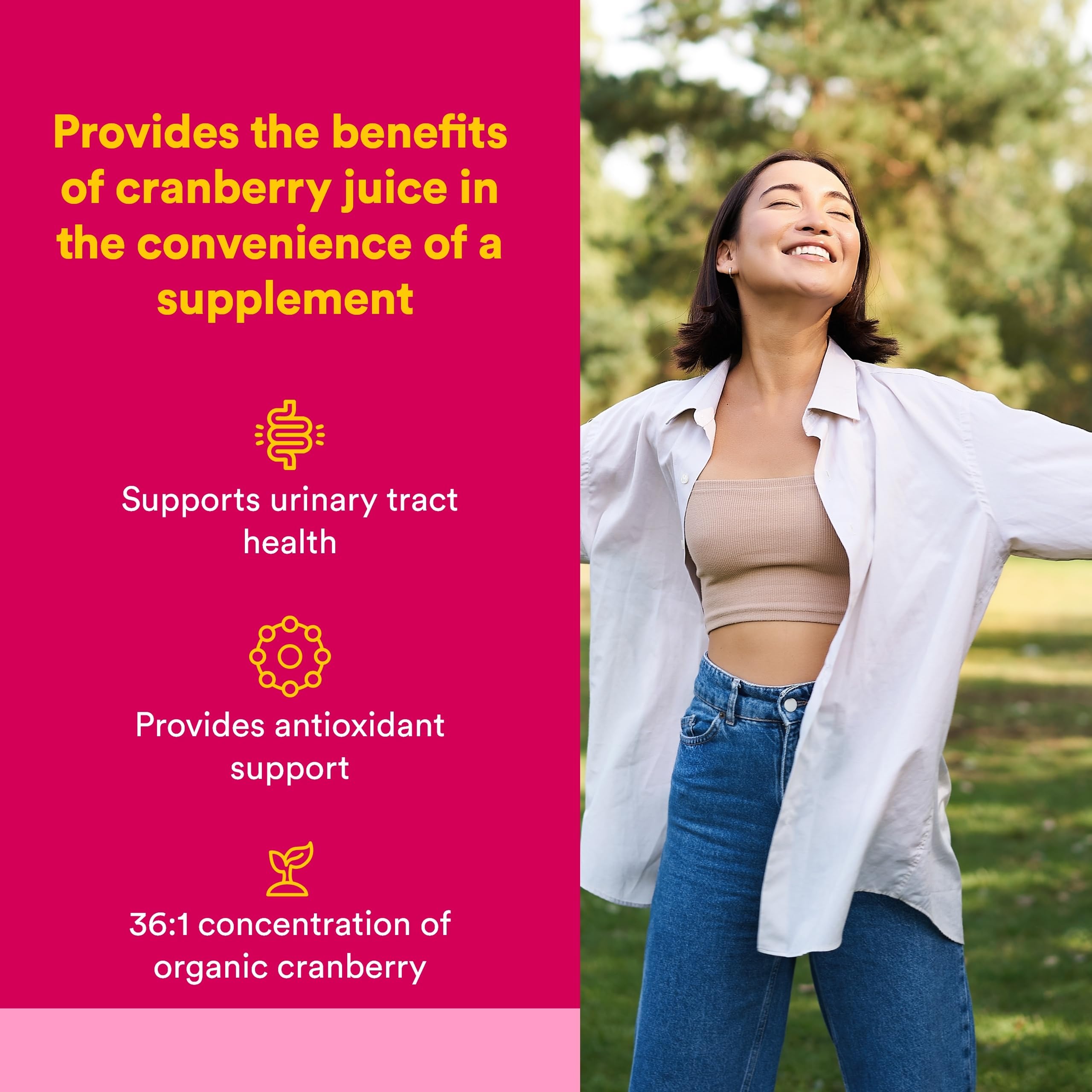 Natural Factors CranRich Cranberry Capsules side view