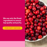 Natural Factors CranRich Cranberry Capsules with a measuring spoon