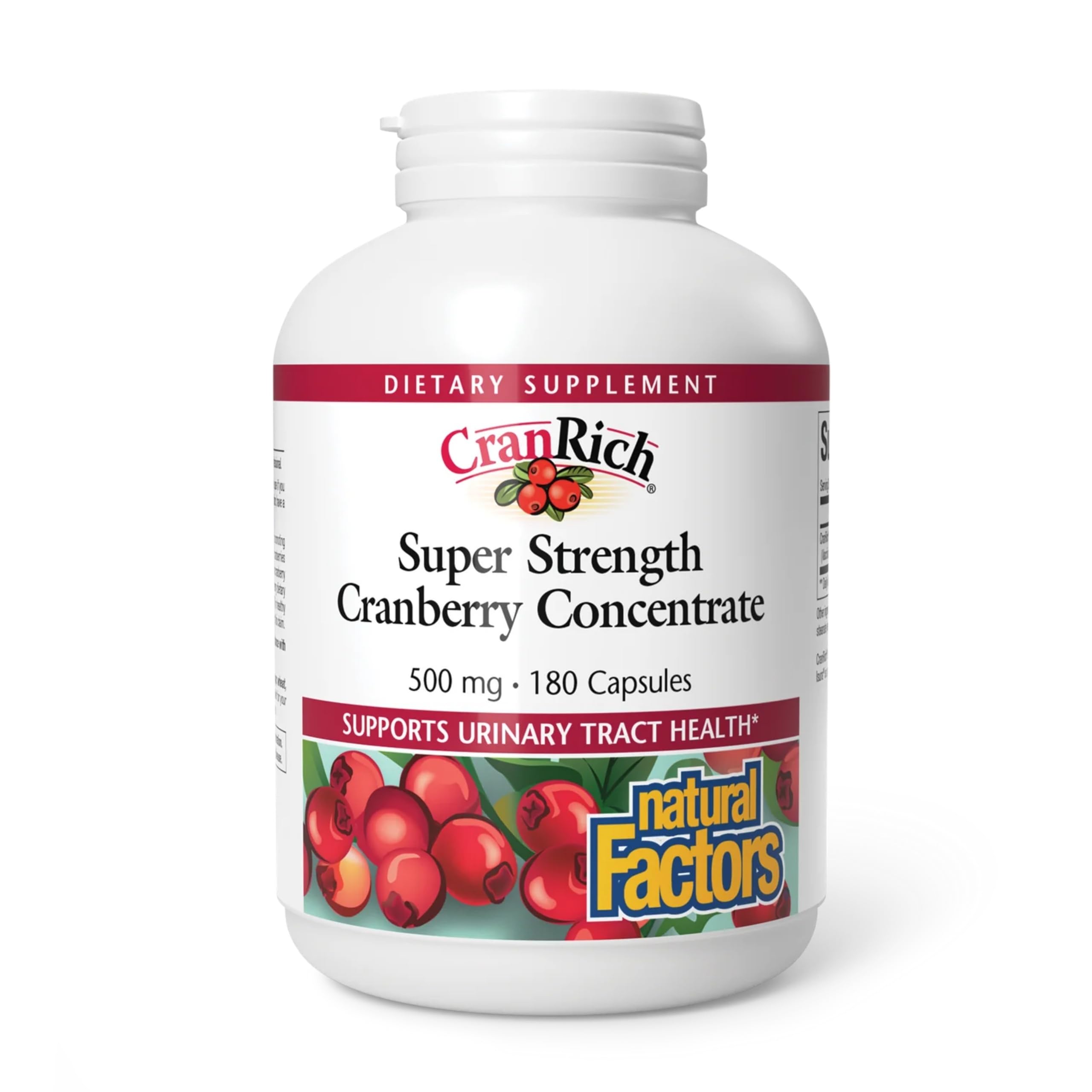 Natural Factors CranRich Super Strength Cranberry Concentrate 500mg front view