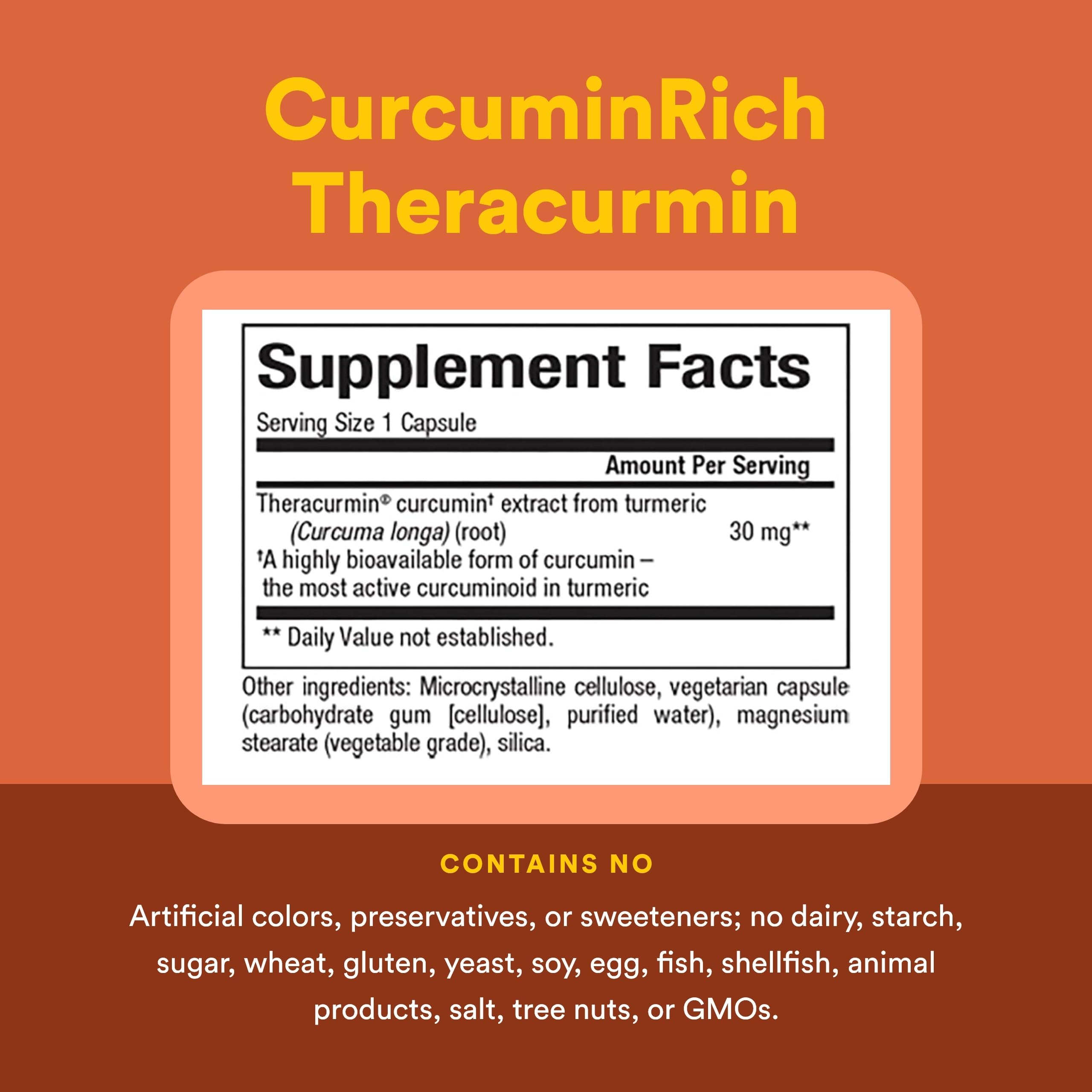 Natural Factors CurcuminRich Double Strength Theracurmin 30mg Capsules on a wooden table
