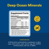 Natural Factors Deep Ocean Minerals 231g opened bottle showing capsules