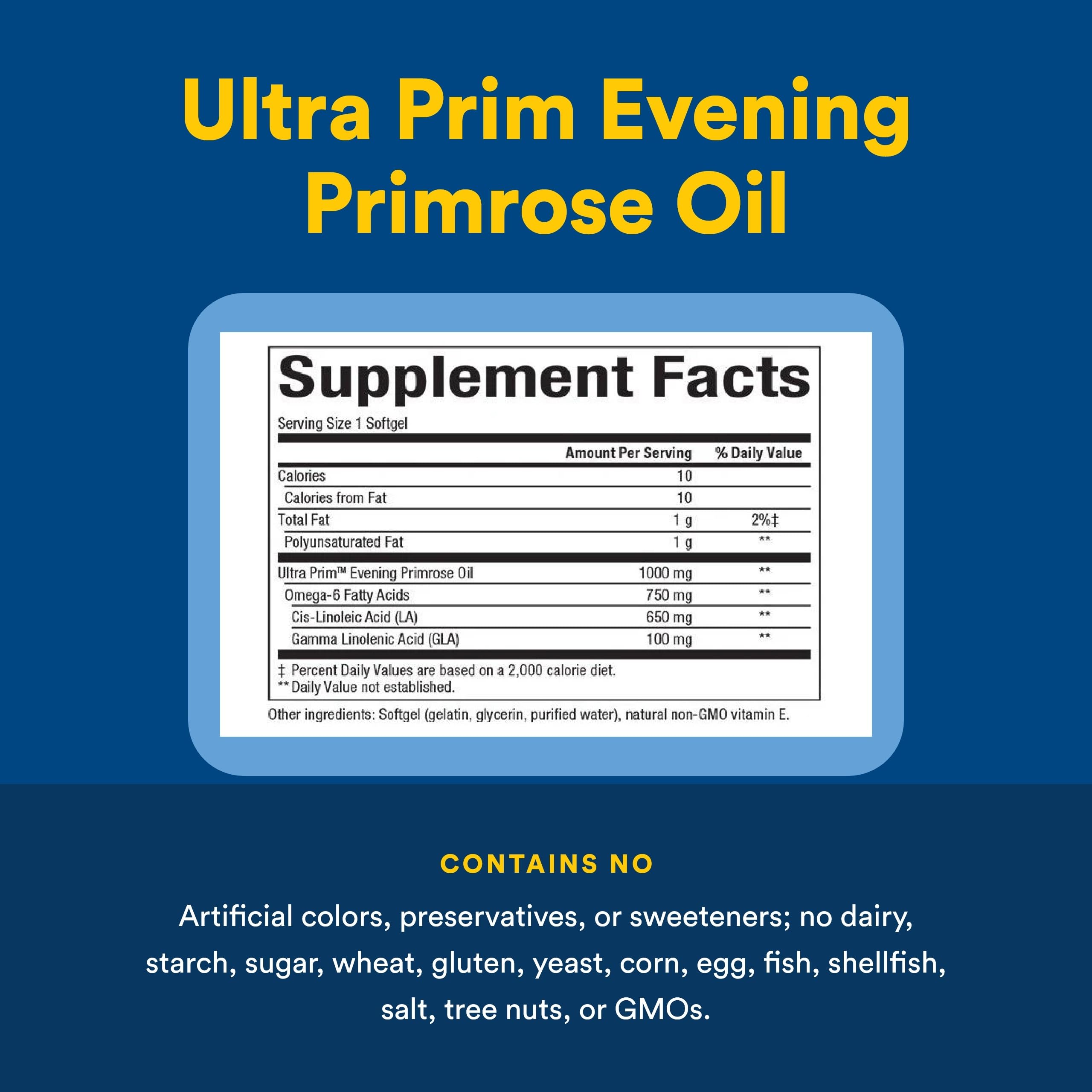 Natural Factors Evening Primrose Oil softgel close-up