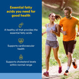 Natural Factors Flaxseed Oil softgel capsules close-up
