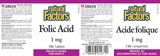Natural Factors Folic Acid 1mg Tablets close-up of tablet