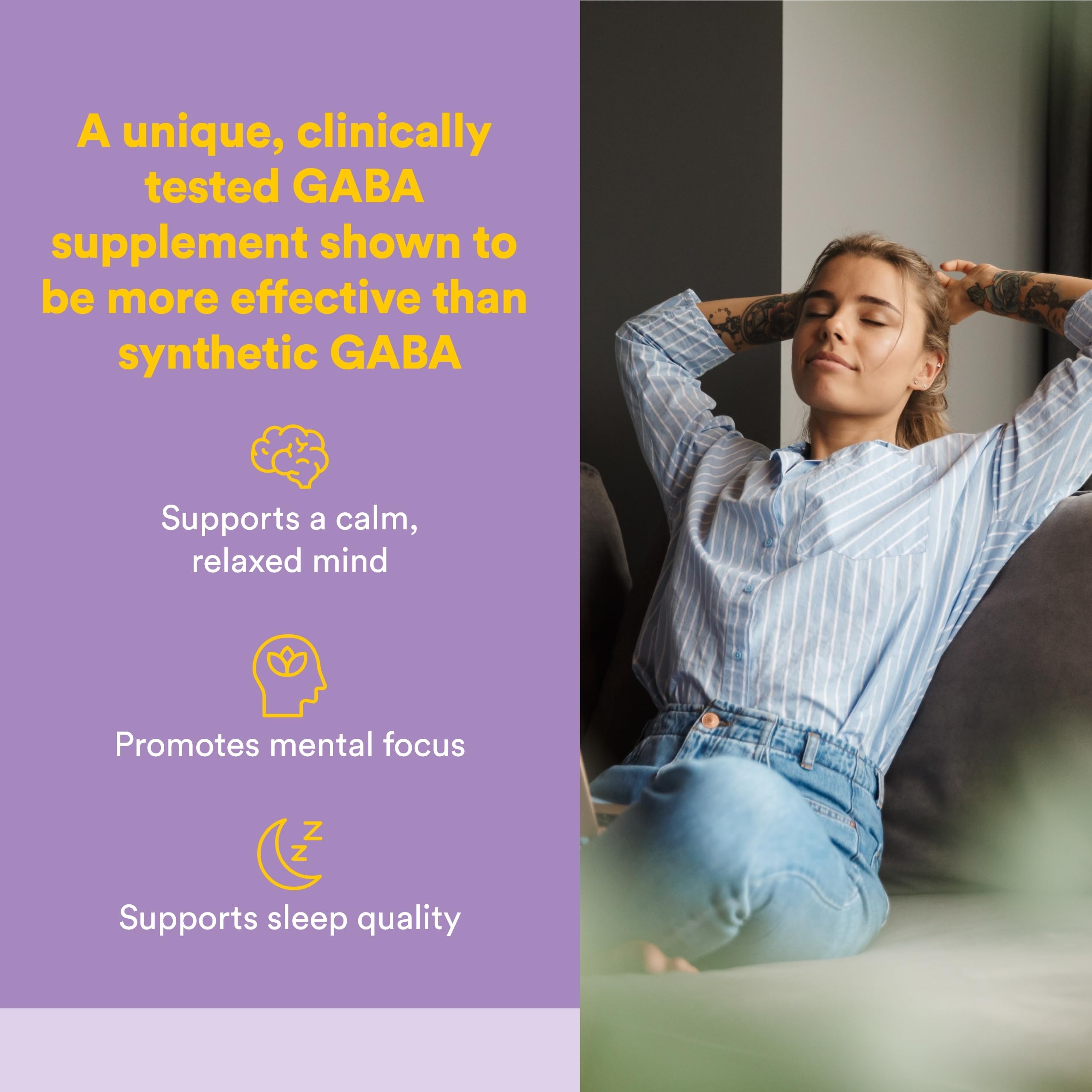 Natural Factors GABA Essence supplement packaging with tropical fruit flavour