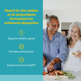 Natural Factors Glutathione LipoMicel Matrix 600mg softgels back view with ingredients