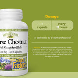 Natural Factors Grape Seed Extract with Horse Chestnut side view