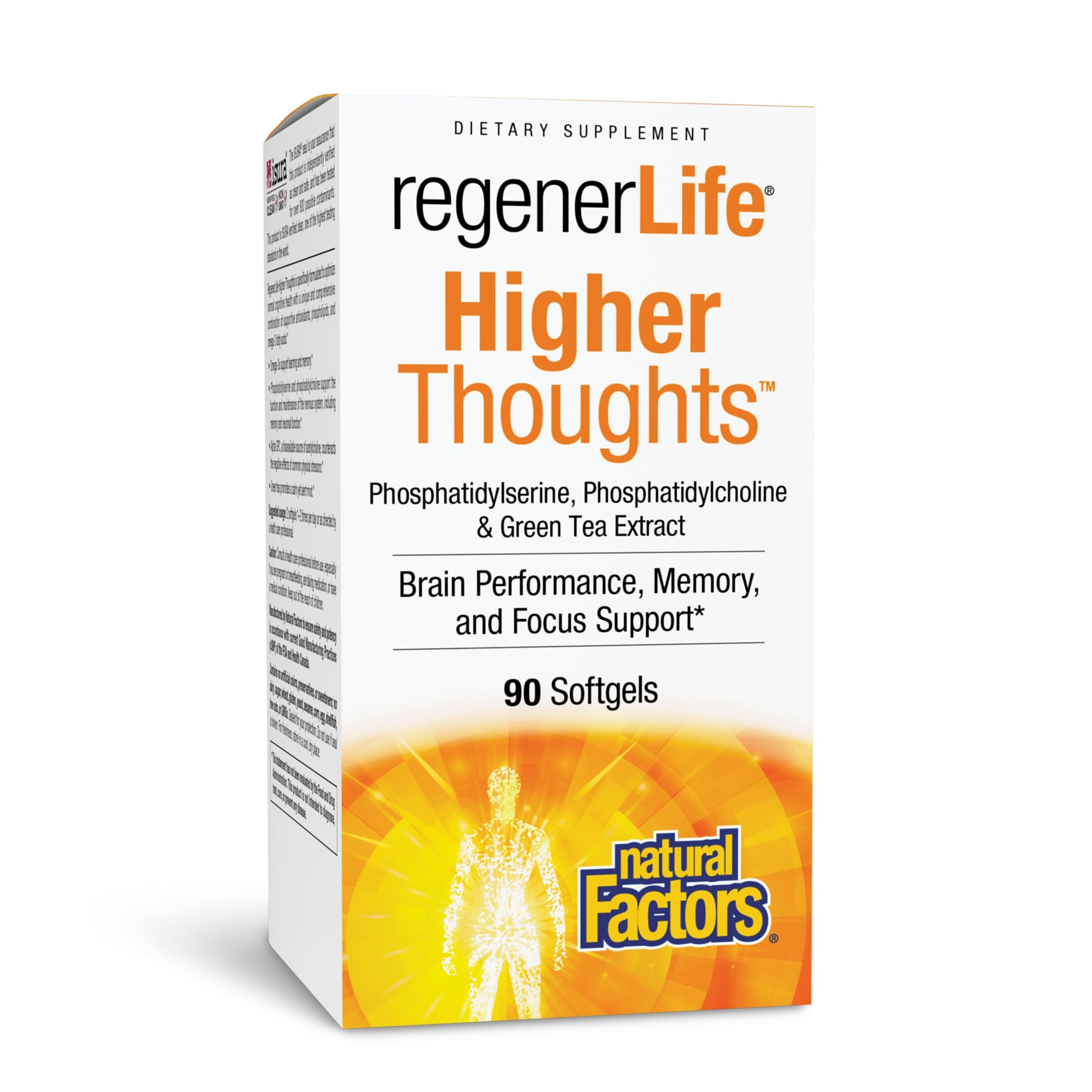 Natural Factors Higher Thoughts Brain Support Supplement front view