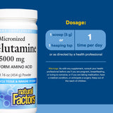 Natural Factors L-Glutamine Powder 535g packaging details