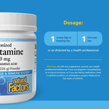 Natural Factors L-Glutamine Powder scoop for serving