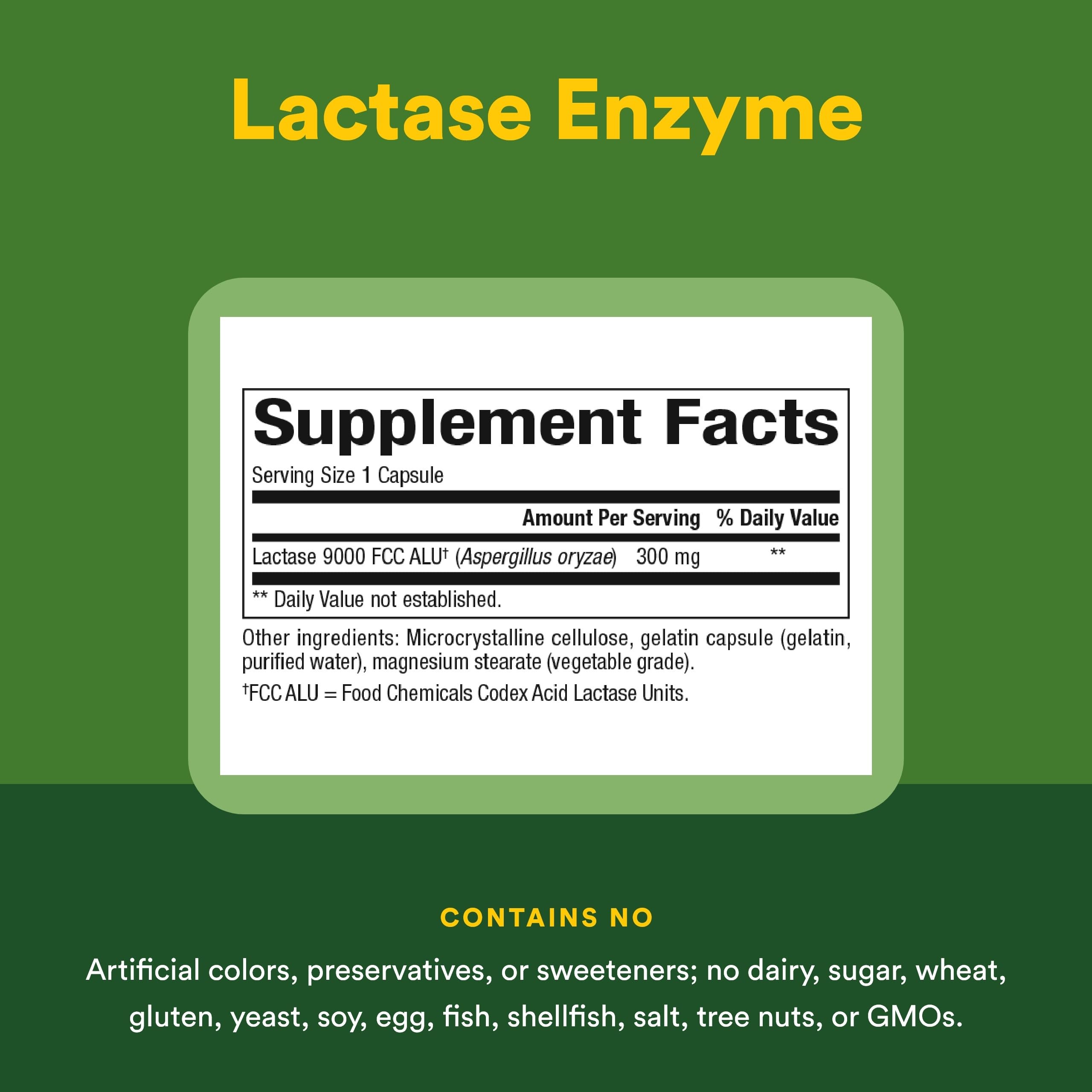 Natural Factors Lactase Enzyme packaging dimensions