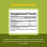 Natural Factors Licorice Root DGL Supplement ingredients list on packaging