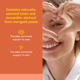 Natural Factors Lutein Softgels 40mg back view with ingredient list