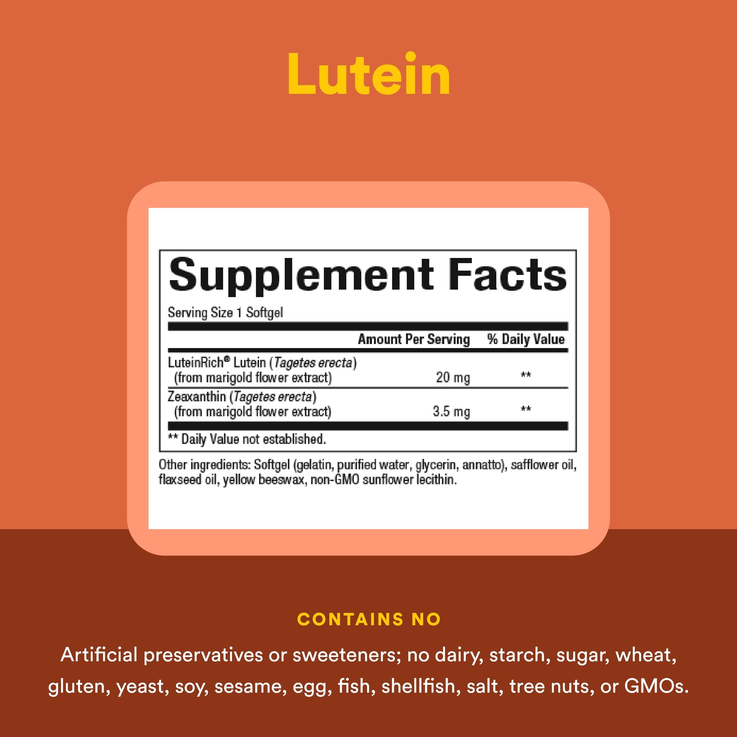 Natural Factors LuteinRich Lutein Softgels in a hand