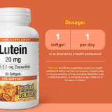 Natural Factors LuteinRich Lutein Softgels side view showing softgel
