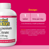 Natural Factors Magnesium Citrate Capsules 227g back view