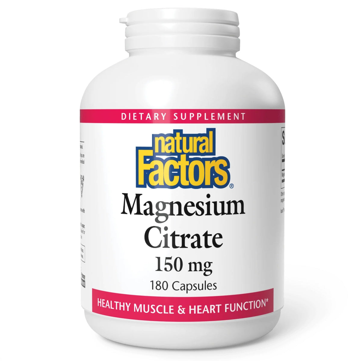 Natural Factors Magnesium Citrate Capsules 227g front view