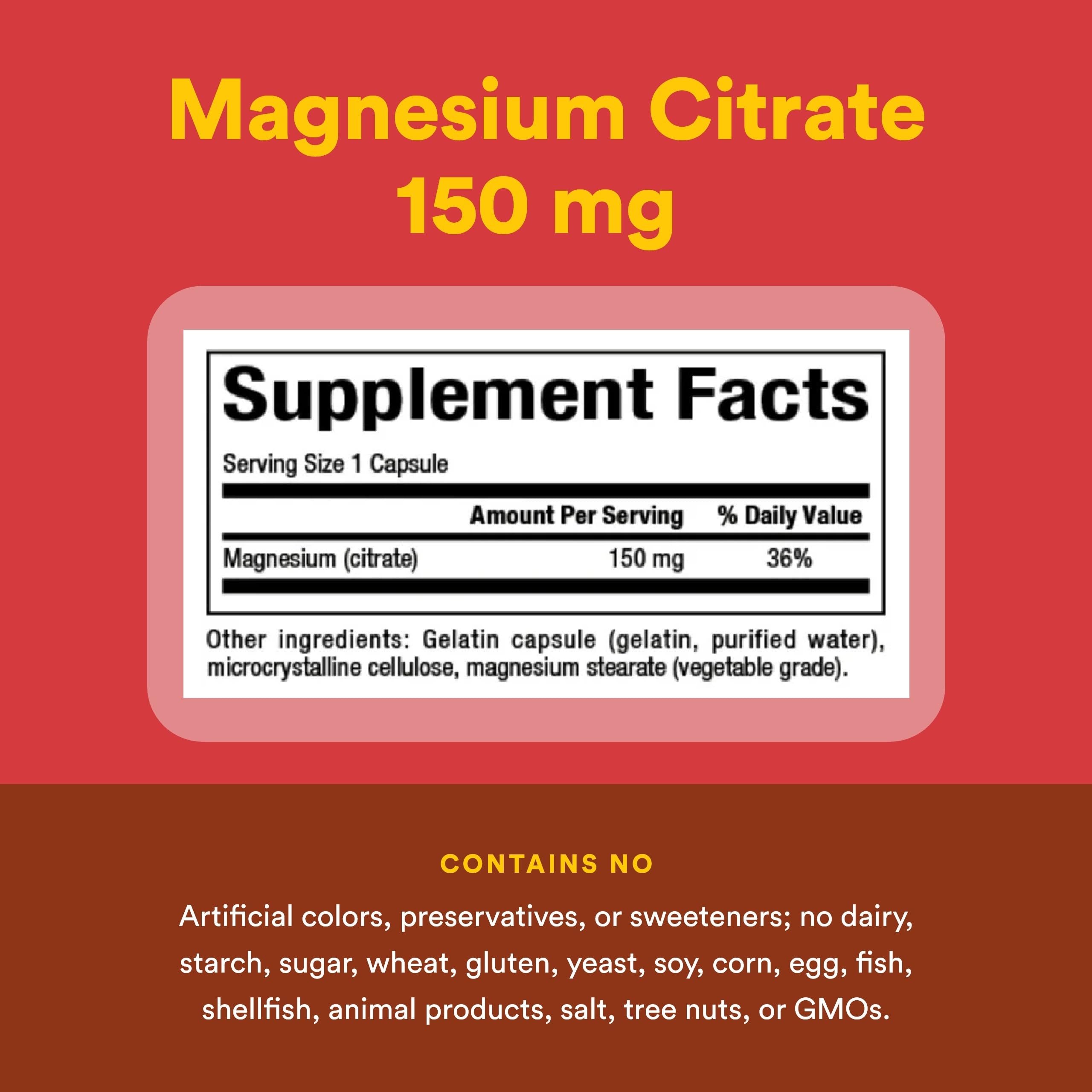 Natural Factors Magnesium Citrate Capsules back view