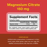 Natural Factors Magnesium Citrate Capsules back view
