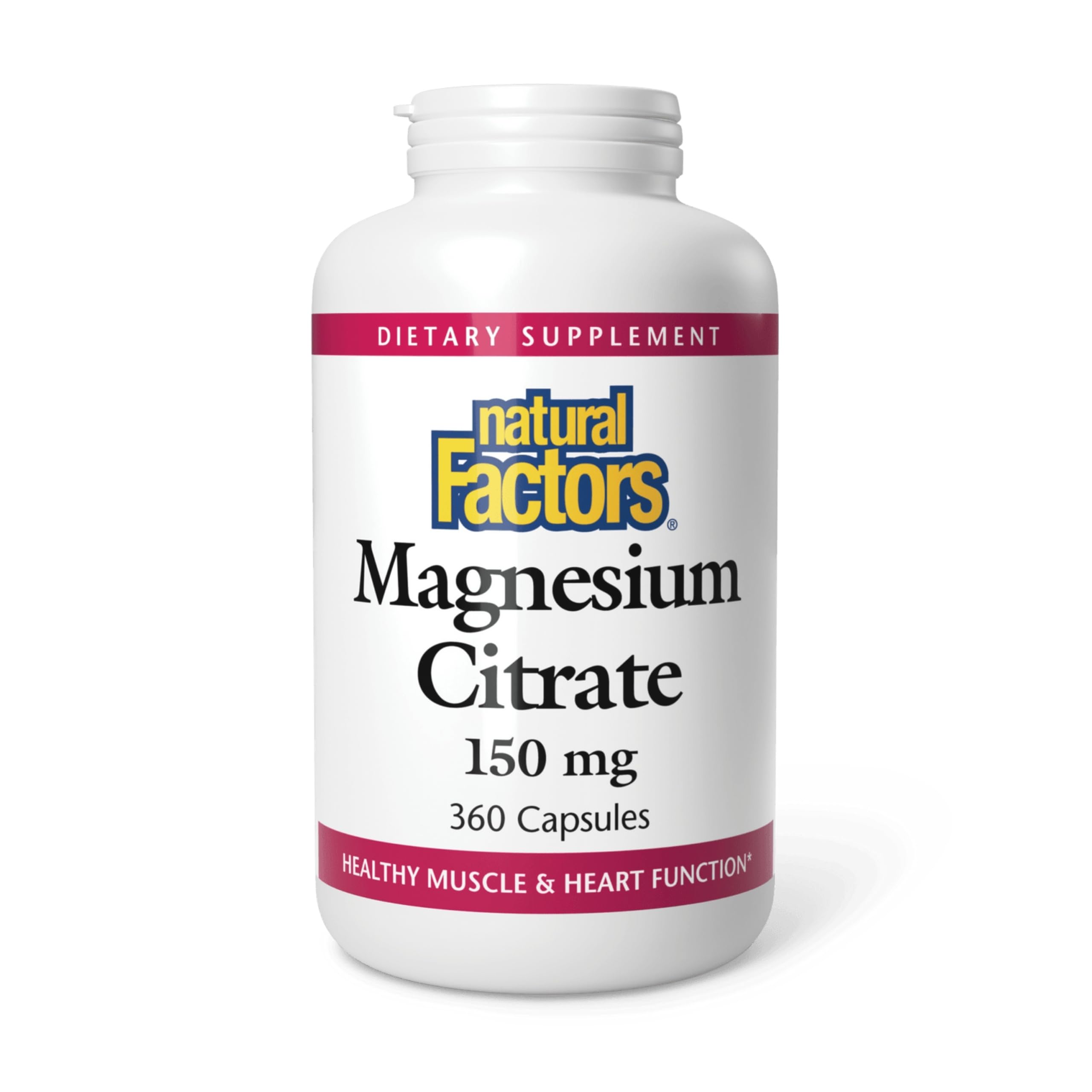 Natural Factors Magnesium Citrate Capsules front view