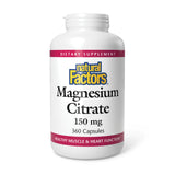 Natural Factors Magnesium Citrate Capsules front view