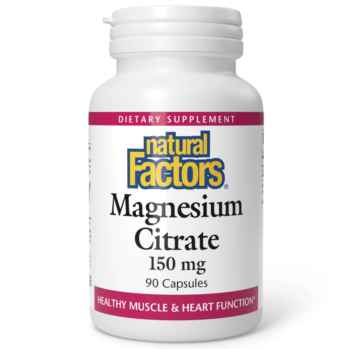 Natural Factors Magnesium Citrate Supplement 125g front view