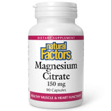 Natural Factors Magnesium Citrate Supplement 125g front view