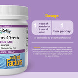 Natural Factors Magnesium Powder 300mg scoop in warm water