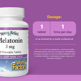 Natural Factors Melatonin 3 mg chewable tablets side view